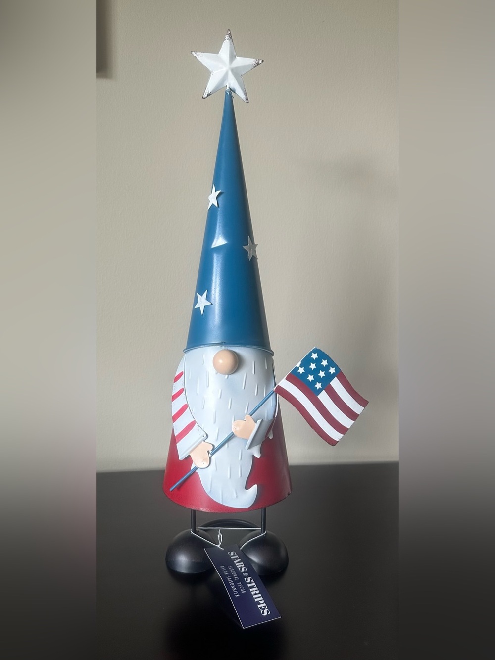 Stars & Stripes July 4th Patriotic USA Bobbling Gnome